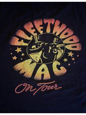Fleetwood Mac On Tour Official Merchandise Double Sided T Shirt Black Unisex